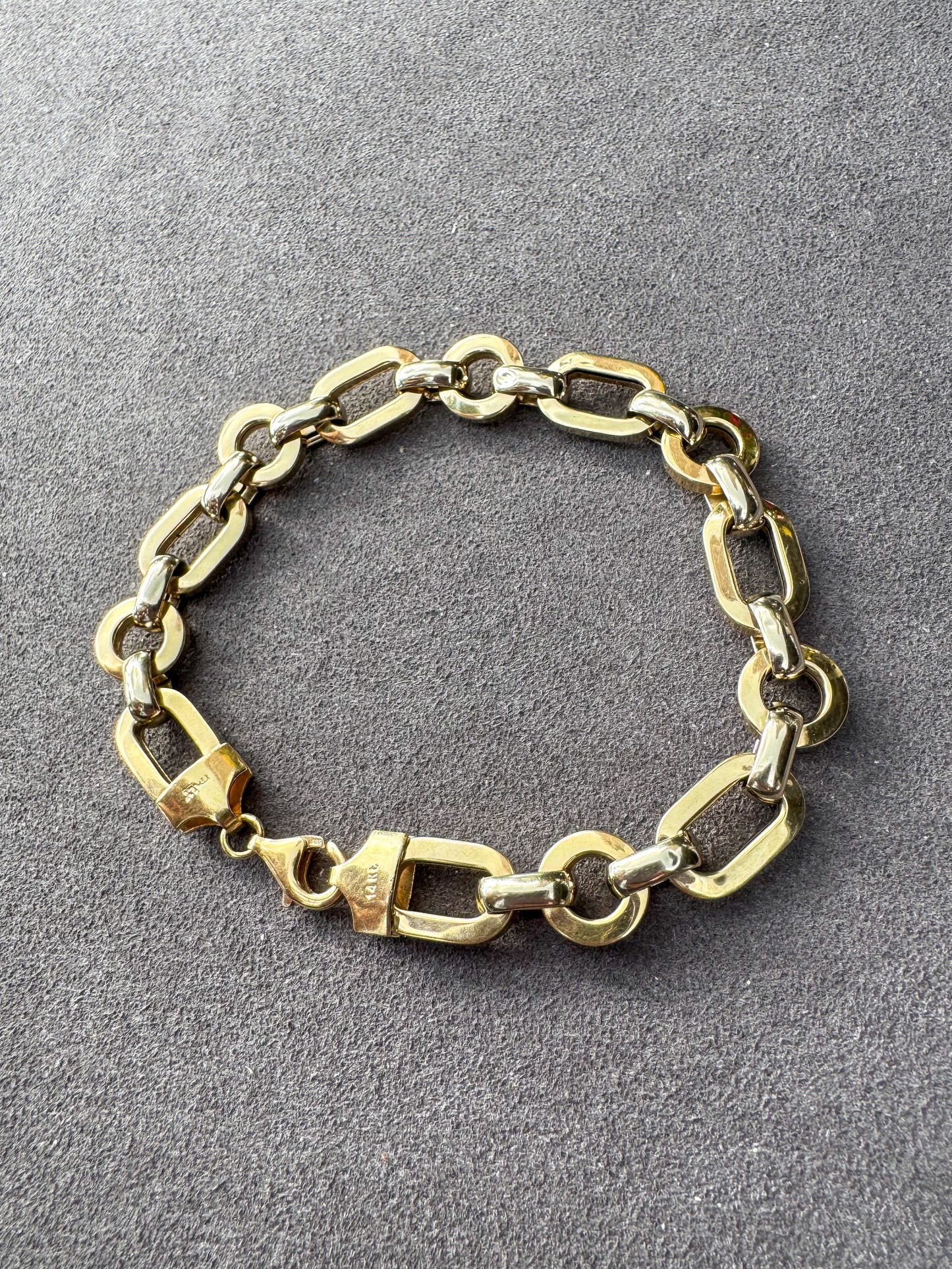 Vintage 14K Two-Tone Link Bracelet