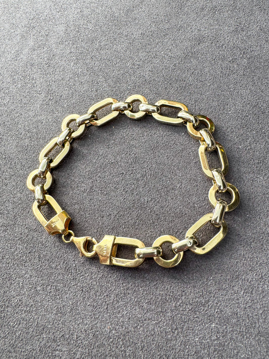 Vintage 14K Two-Tone Link Bracelet