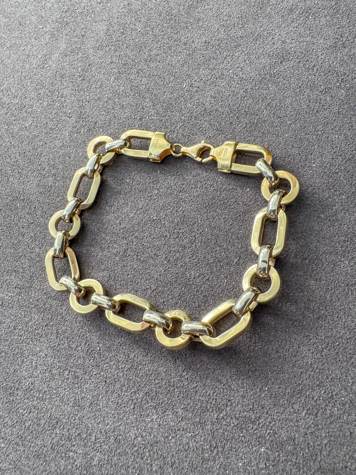Vintage 14K Two-Tone Link Bracelet