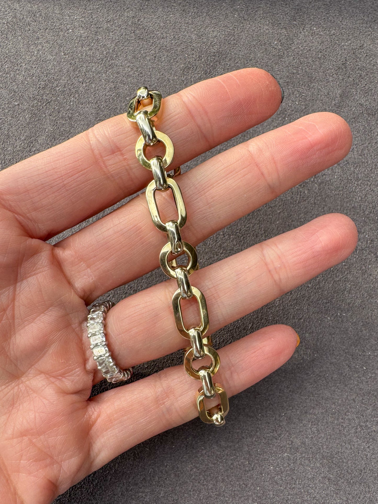 Vintage 14K Two-Tone Link Bracelet