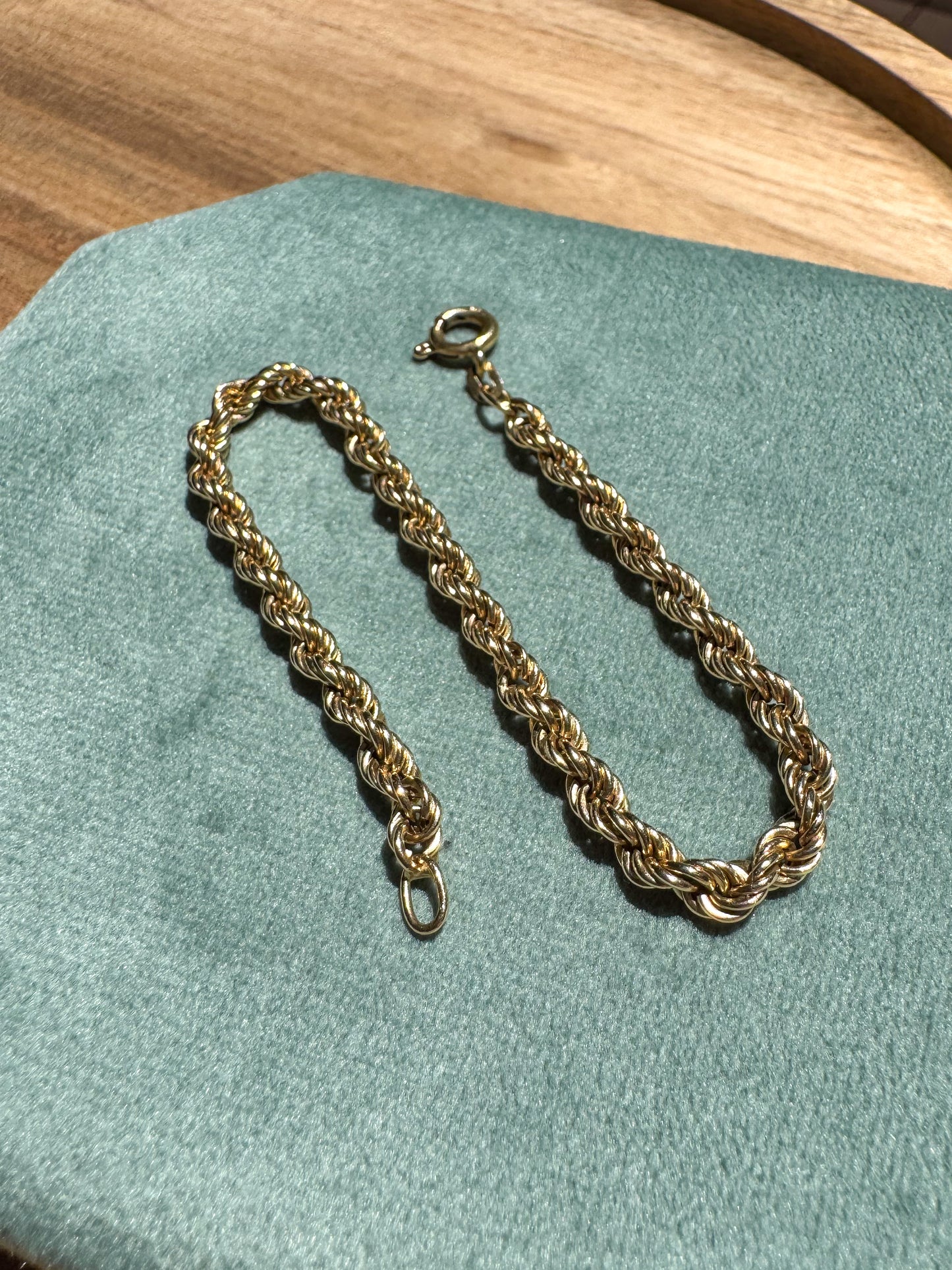 Classic 14K Rope Chain Bracelet