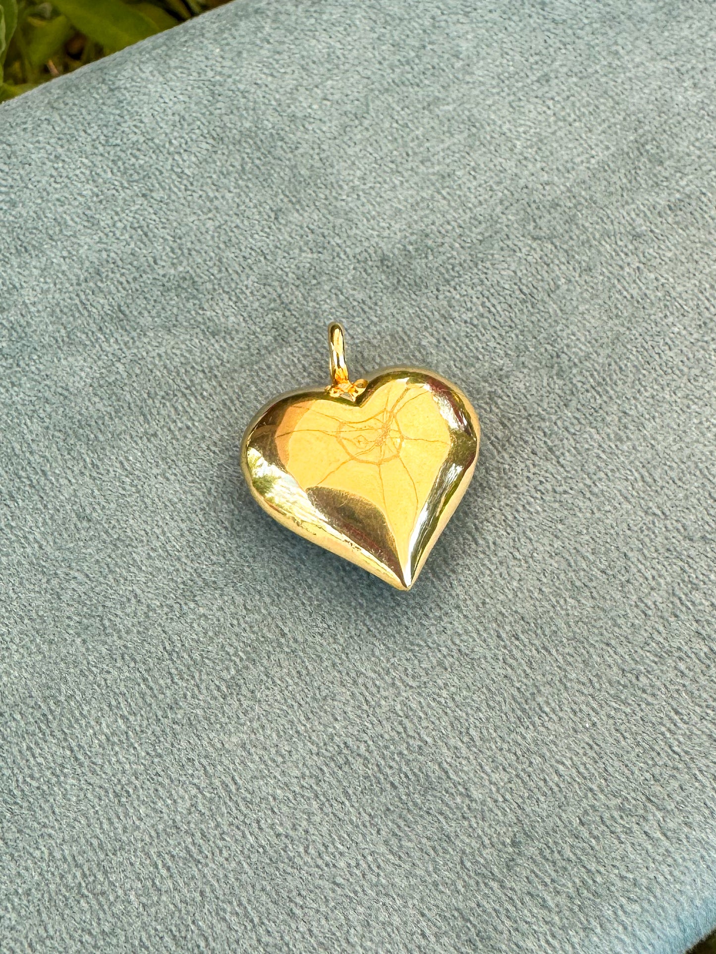 18K Puffy Heart Pendant