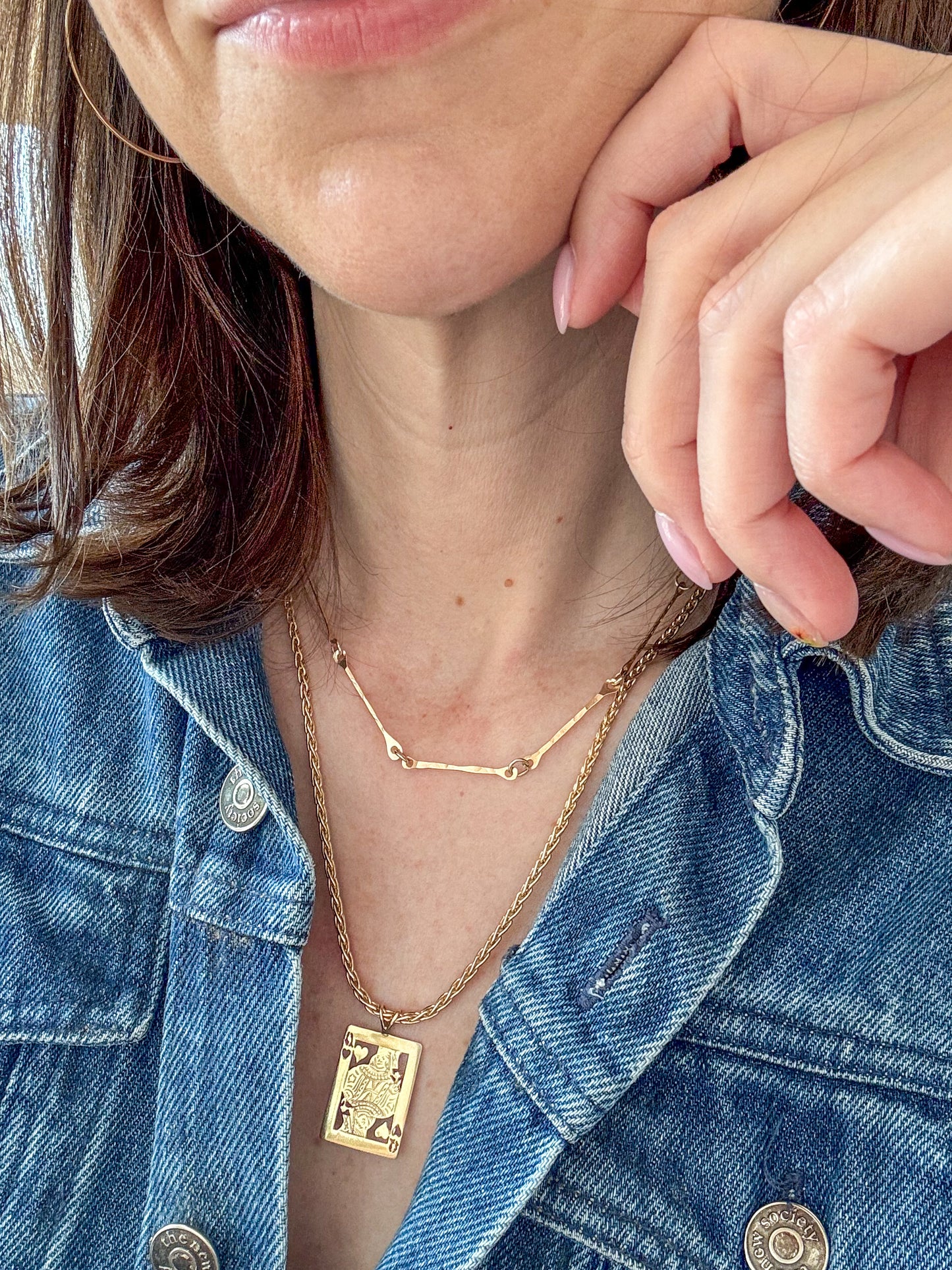 Vintage 14K Queen of Hearts Pendant