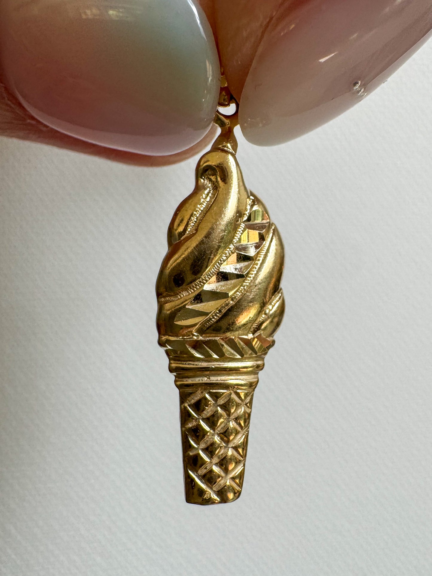 14K Gold Ice Cream Charm