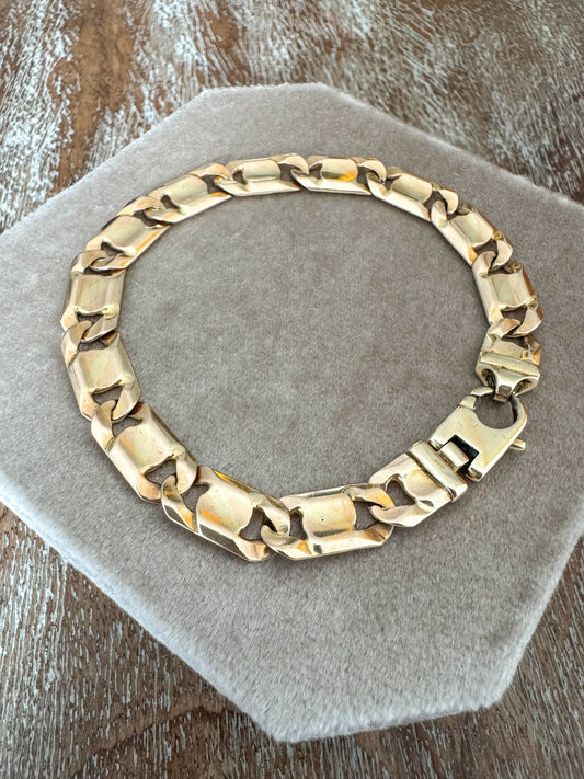 14K Italian Flat Link Bracelet