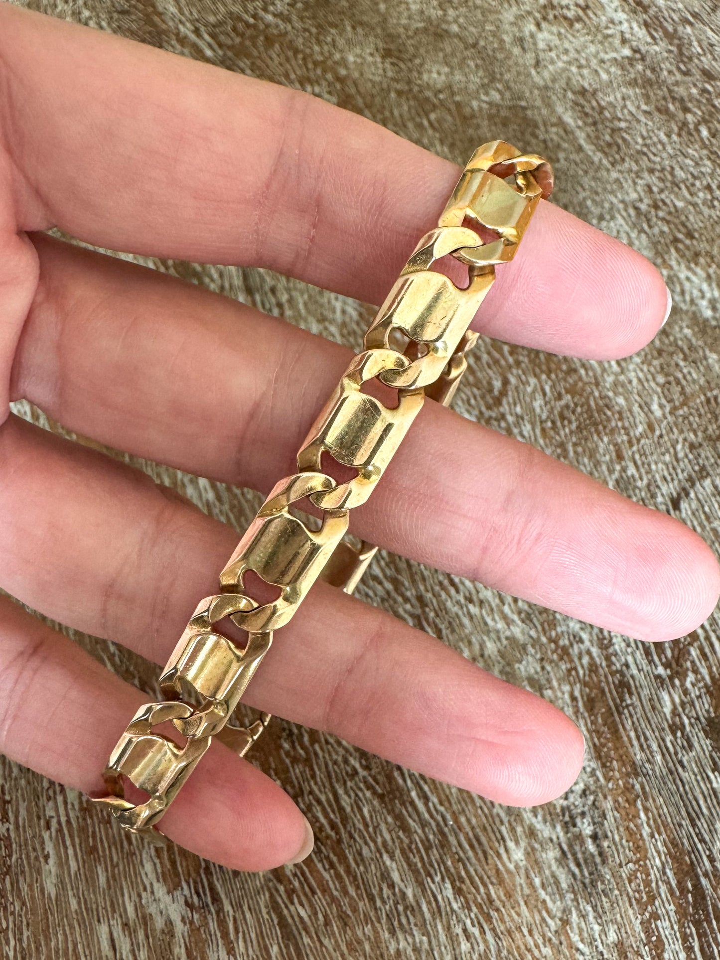 14K Italian Flat Link Bracelet