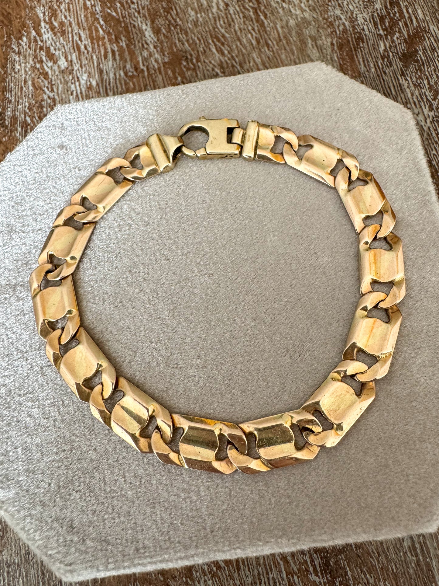 14K Italian Flat Link Bracelet
