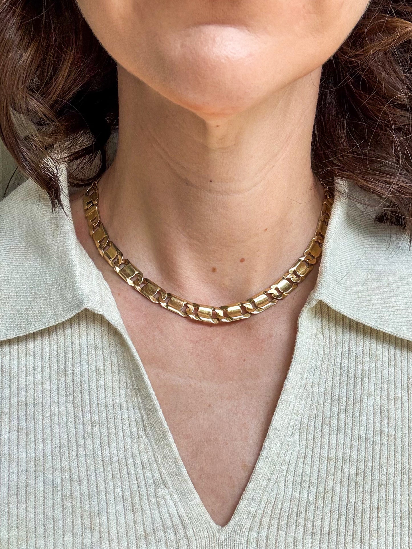 14K Italian Flat Link Bracelet