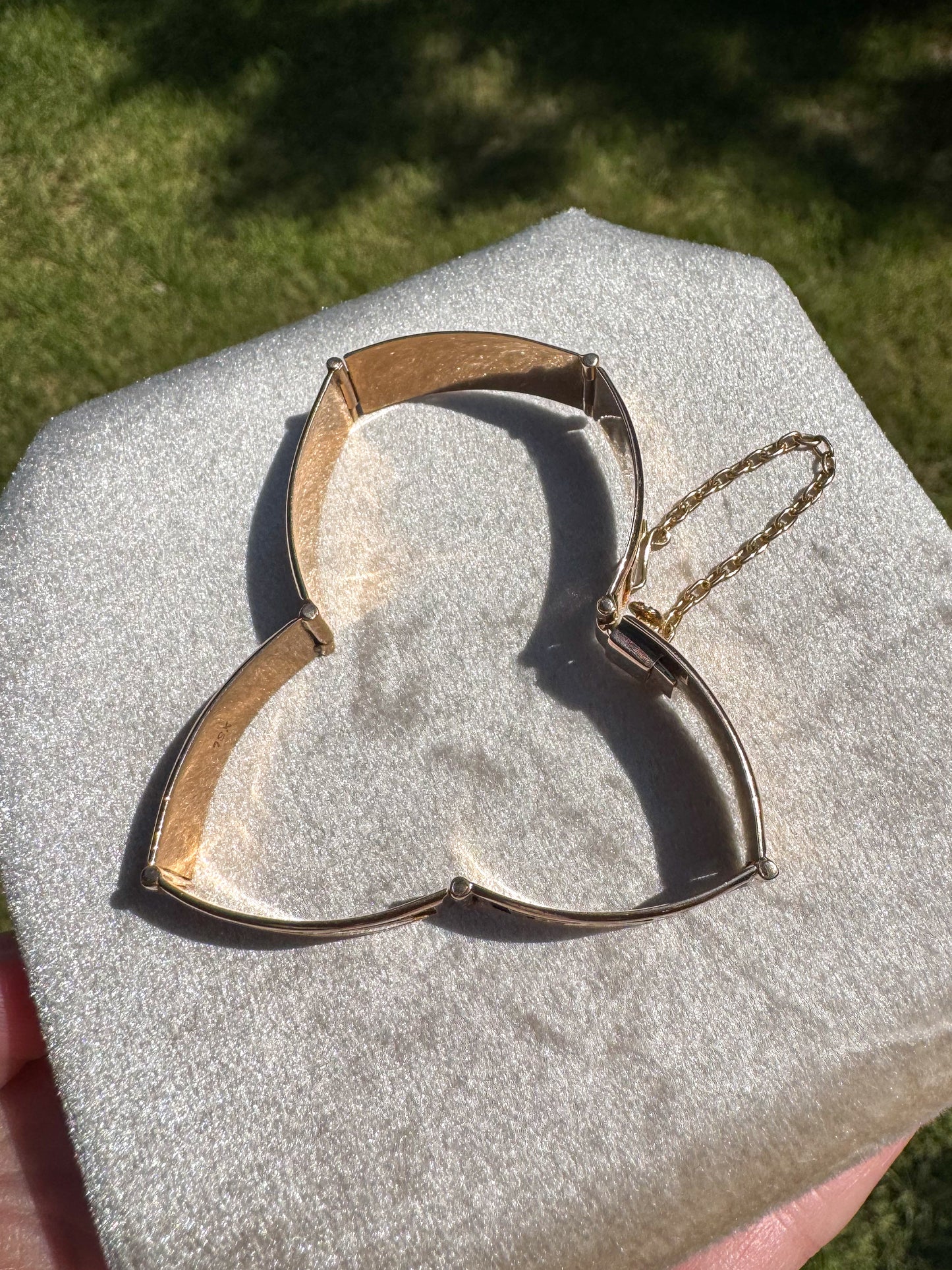 18K Rose and Yellow Gold Panel Bracelet