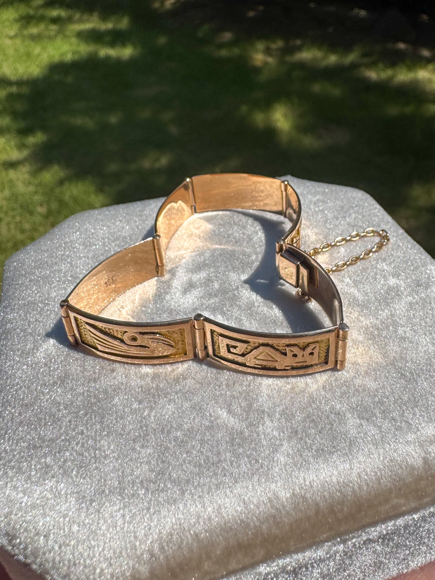 18K Rose and Yellow Gold Panel Bracelet