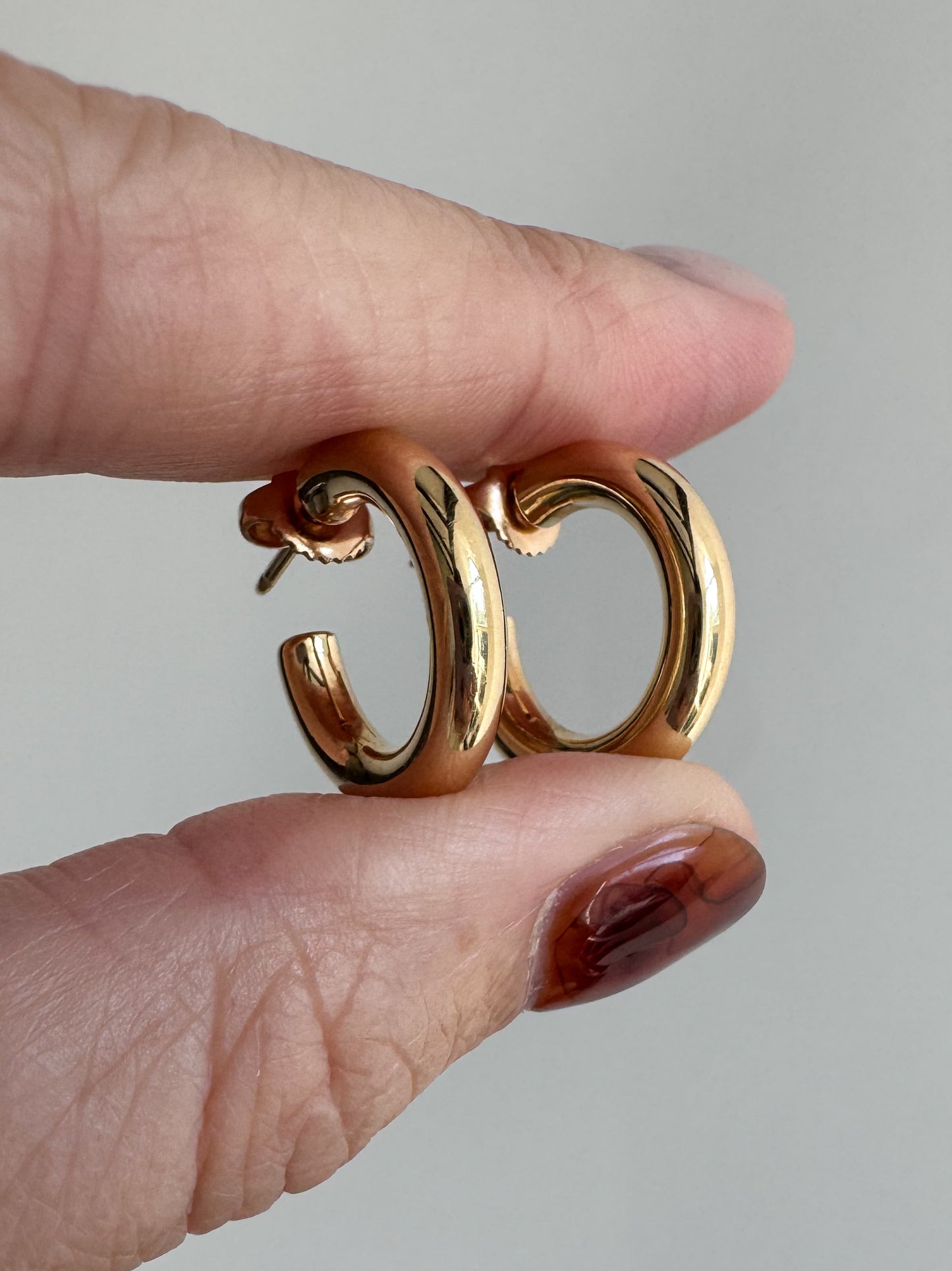 Perfect 14K Round Hoops with Post Backs