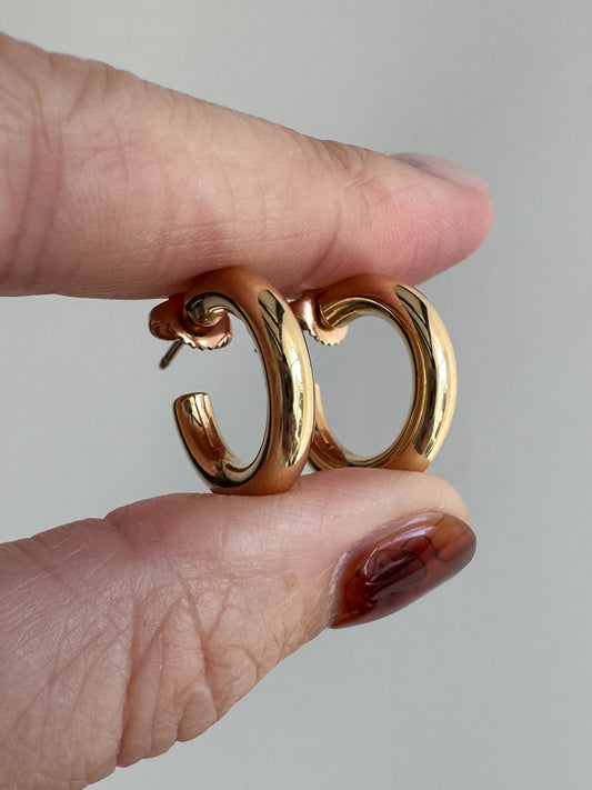 Perfect 14K Round Hoops with Post Backs