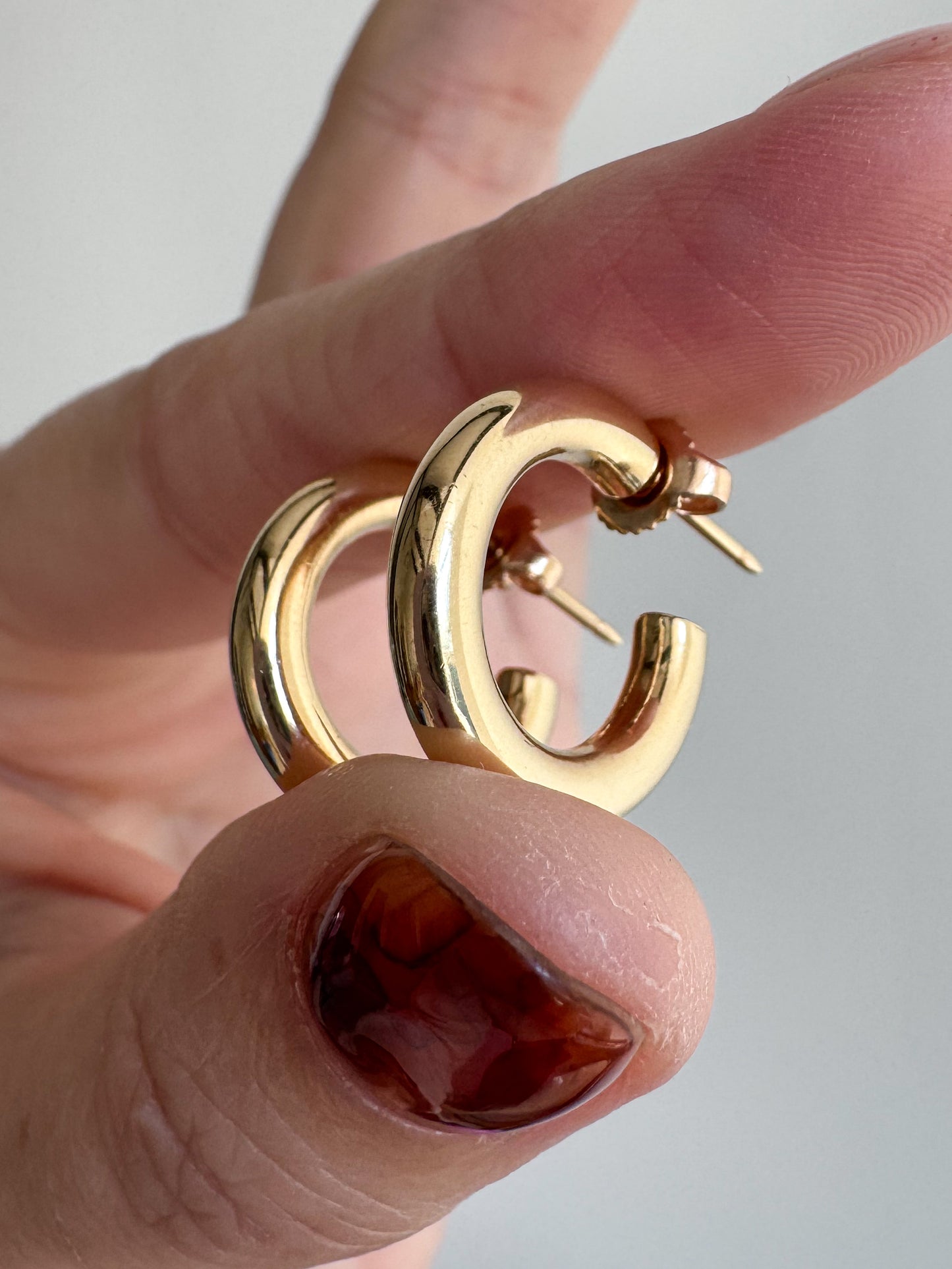 Perfect 14K Round Hoops with Post Backs