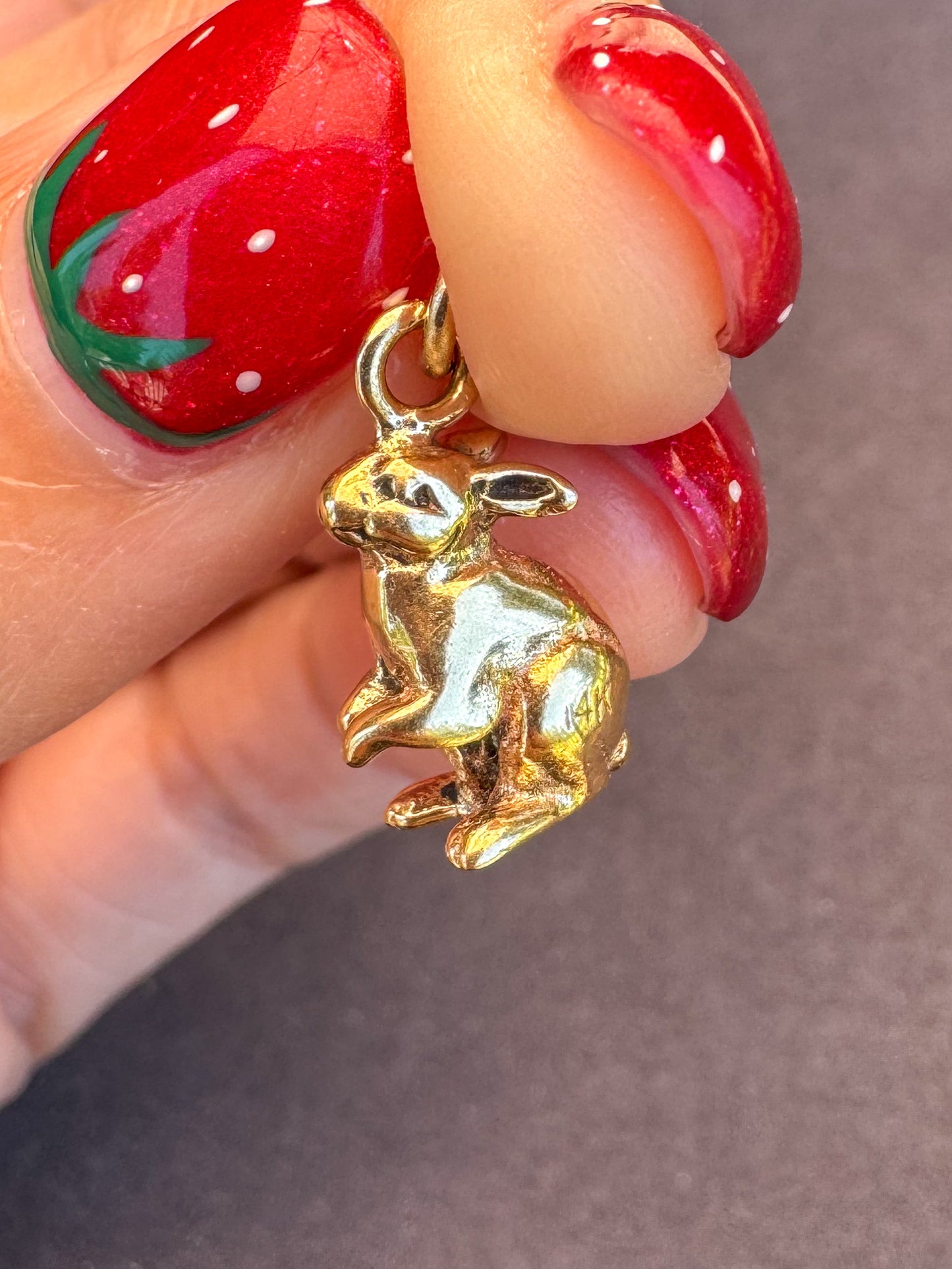 14K Yellow Gold Rabbit Charm