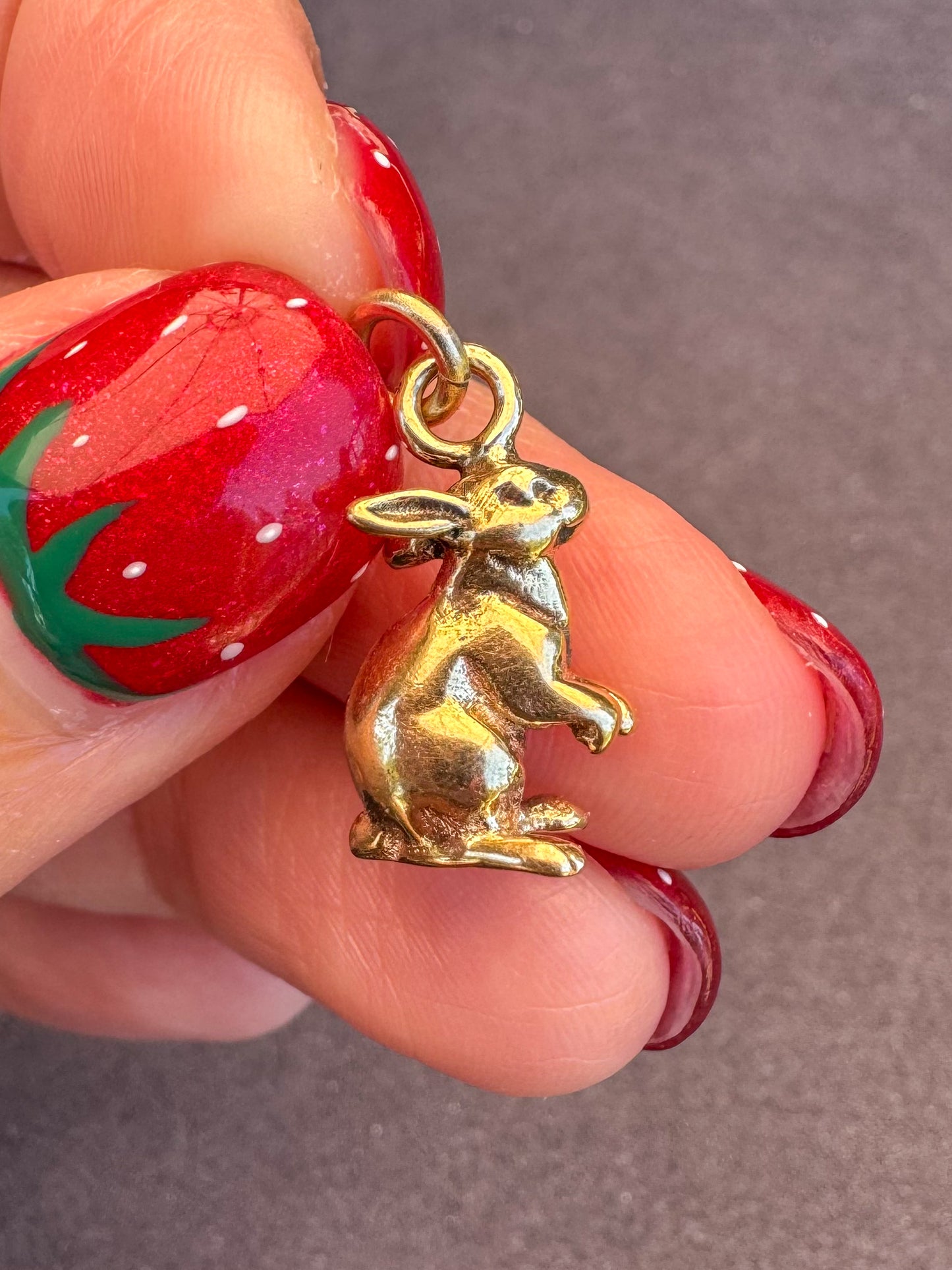 14K Yellow Gold Rabbit Charm