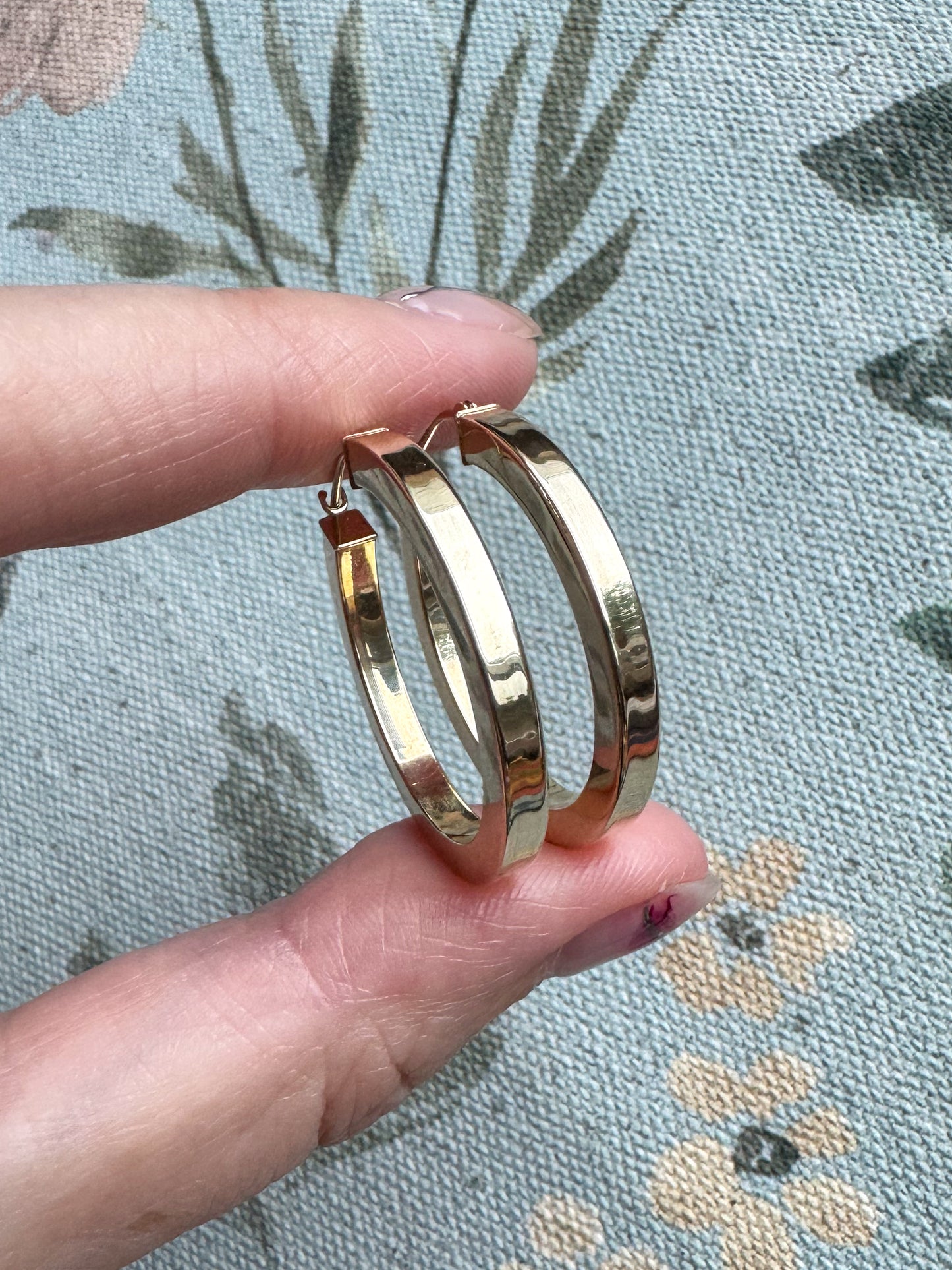 14K Large Circular Hoops