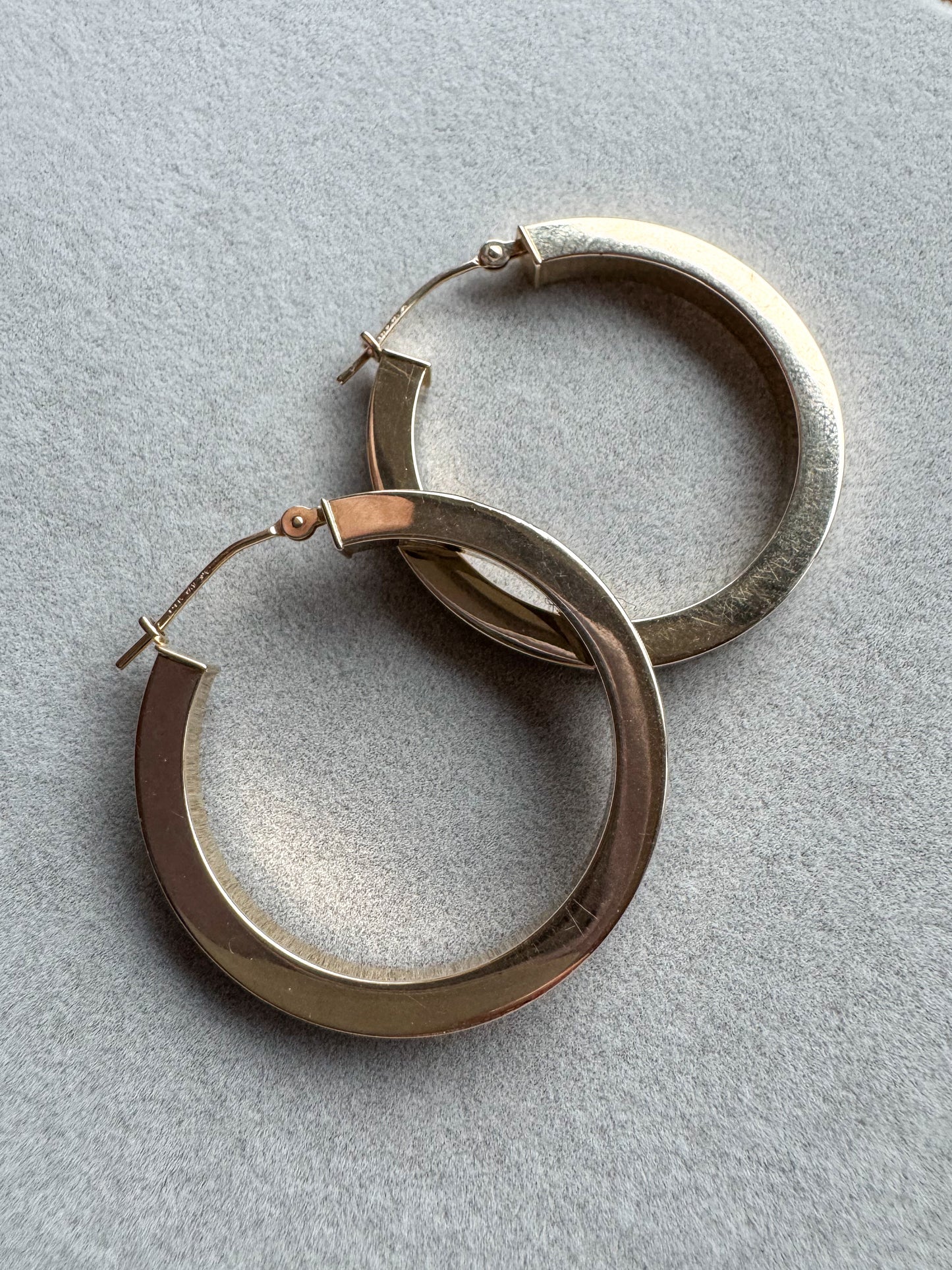 14K Large Circular Hoops