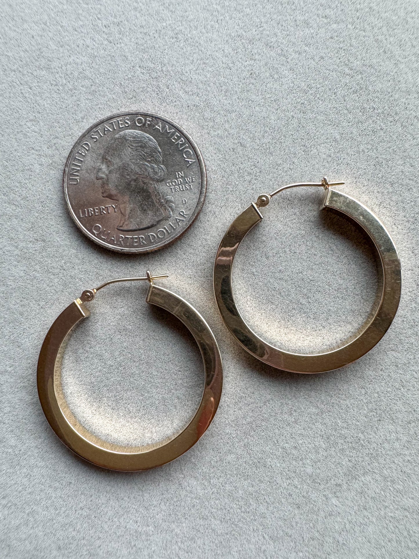 14K Large Circular Hoops