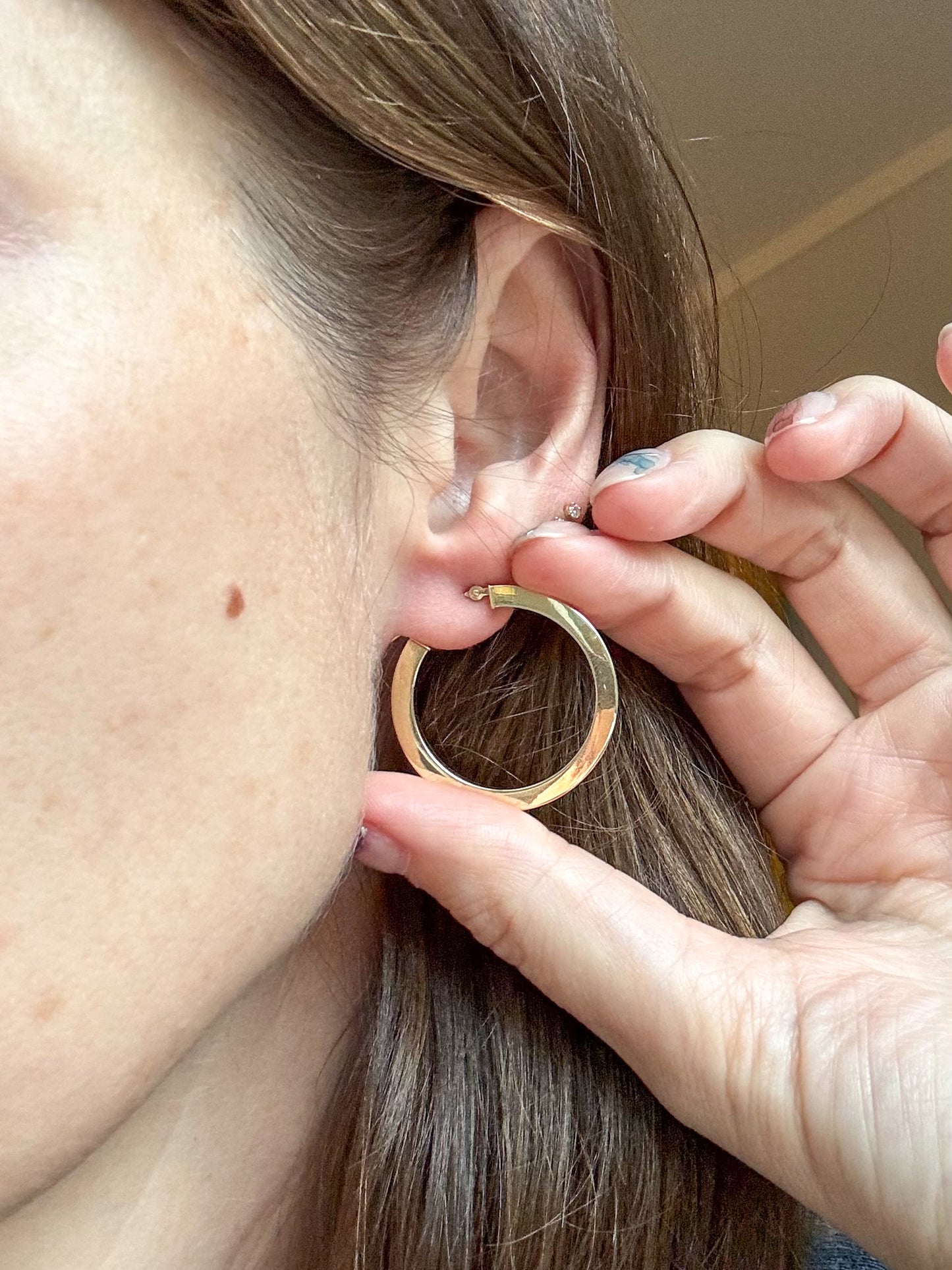 14K Large Circular Hoops