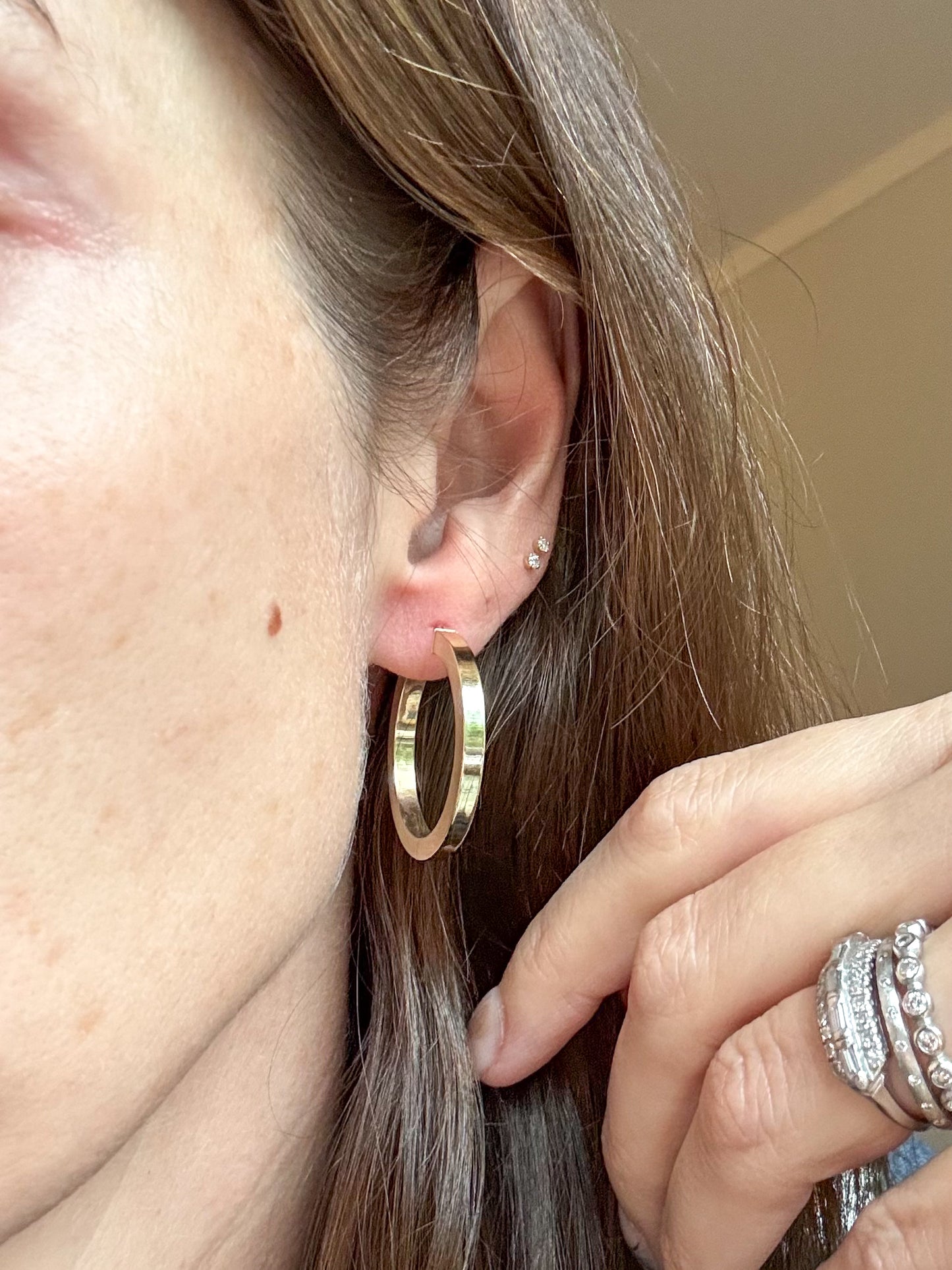 14K Large Circular Hoops