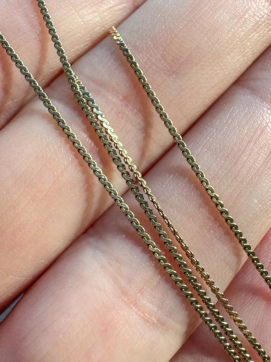 14K Yellow Gold Unoaerre Serpentine Chain