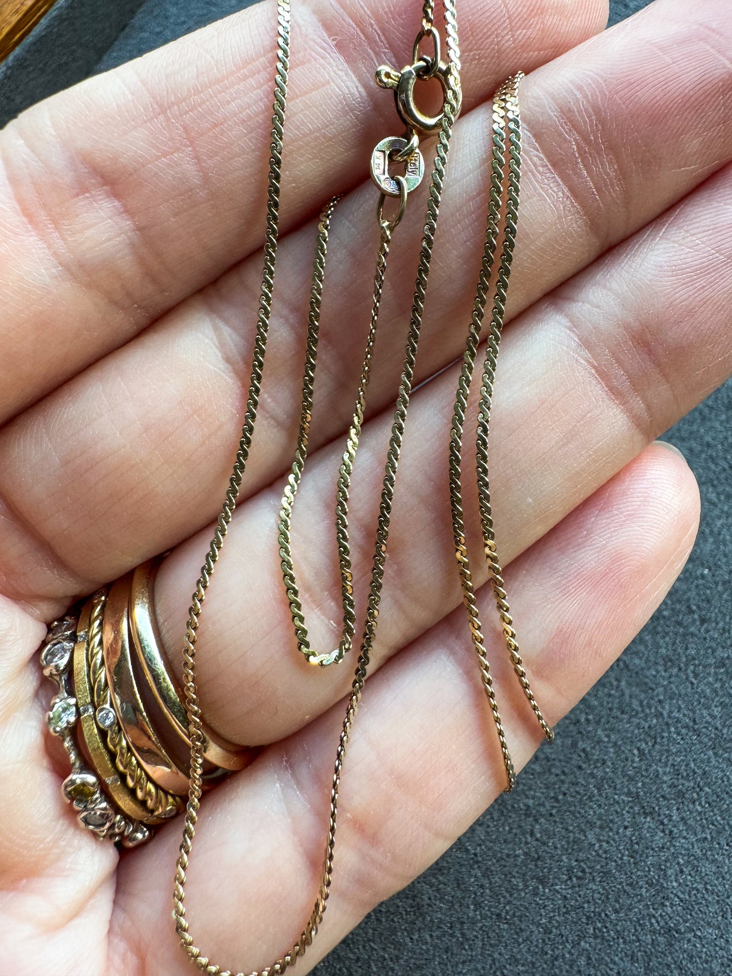 14K Yellow Gold Unoaerre Serpentine Chain