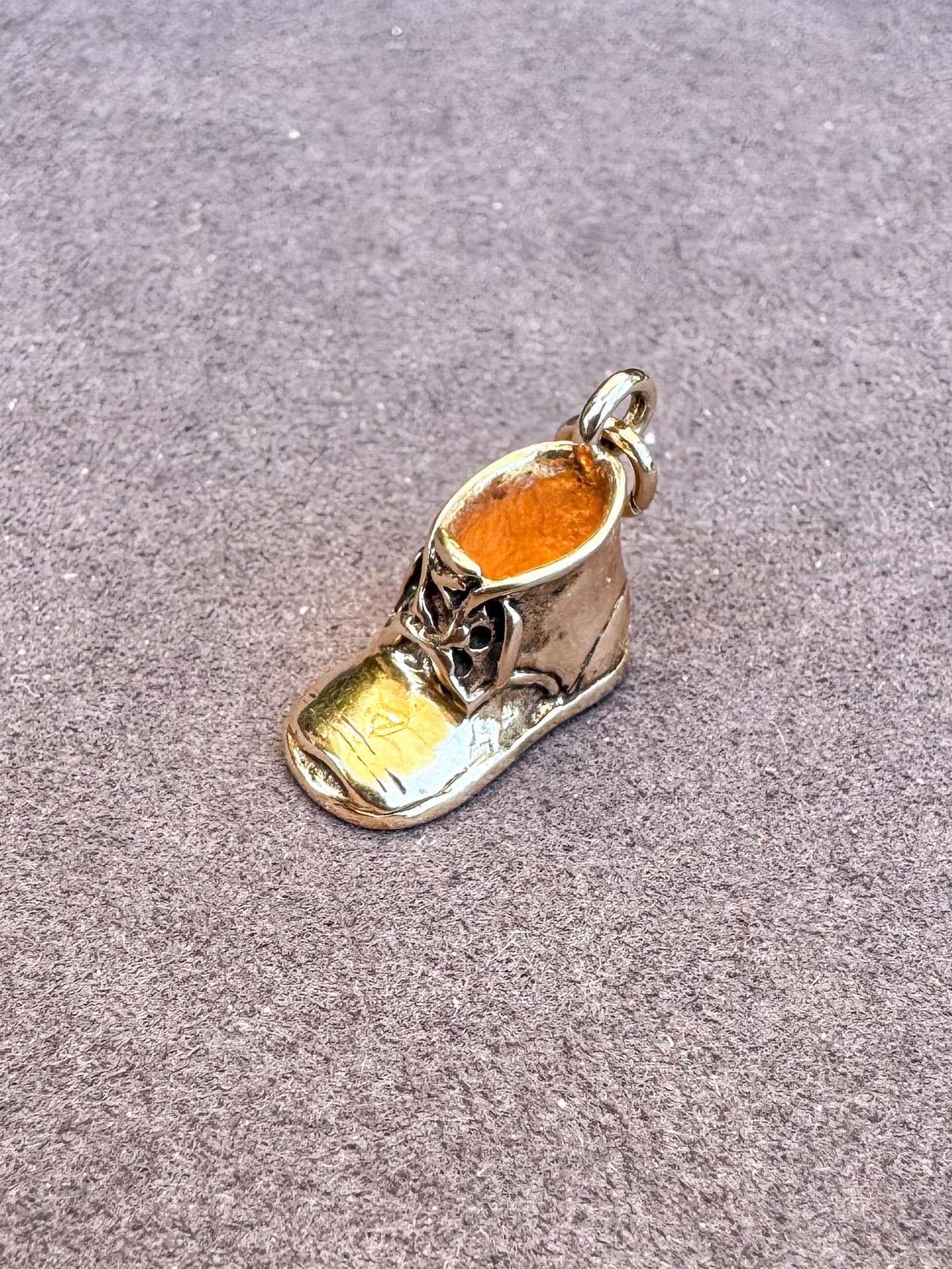 14K Yellow Gold Baby Shoe Charm