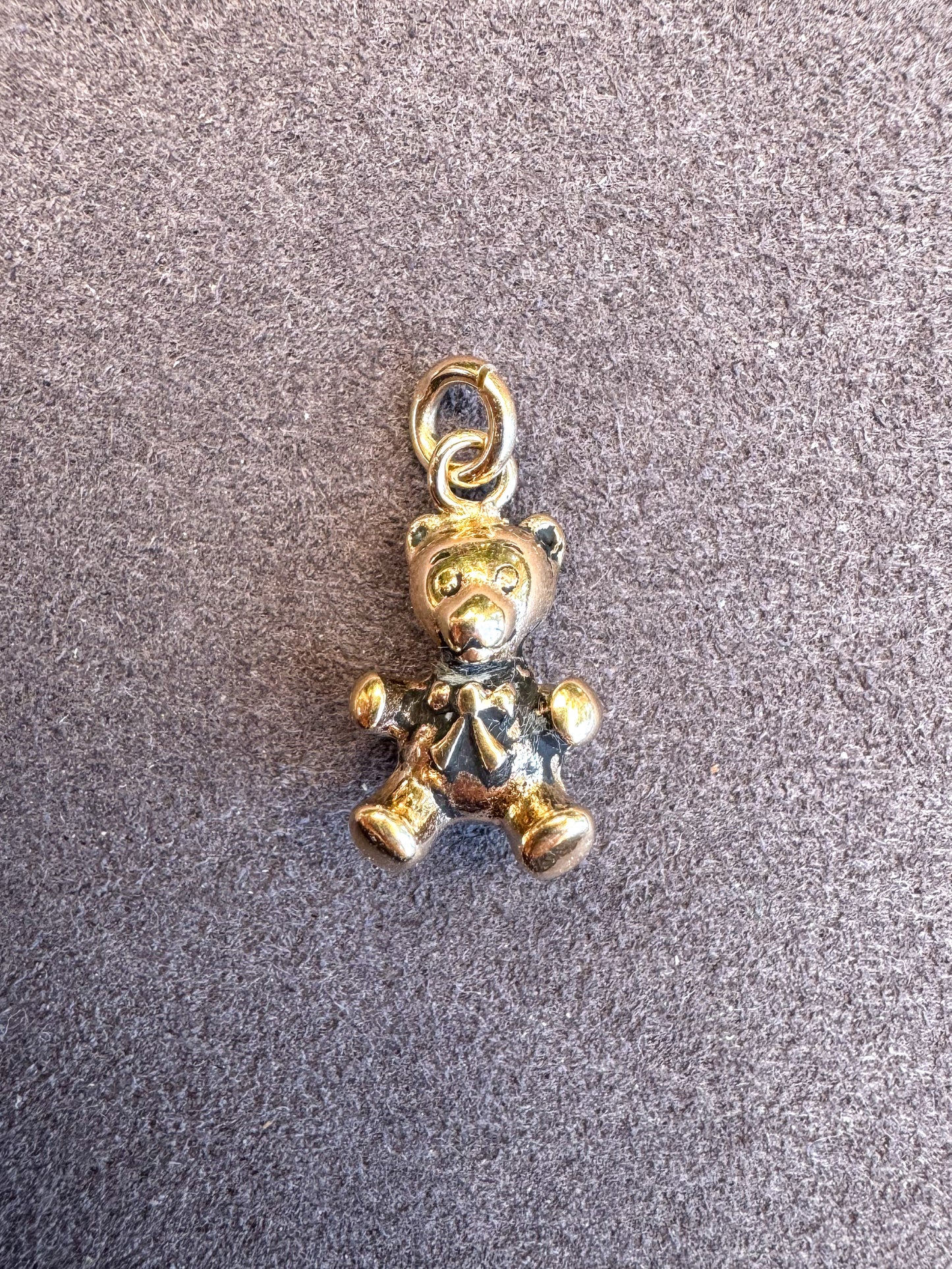 14K Yellow Gold Vintage Teddy Bear Charm