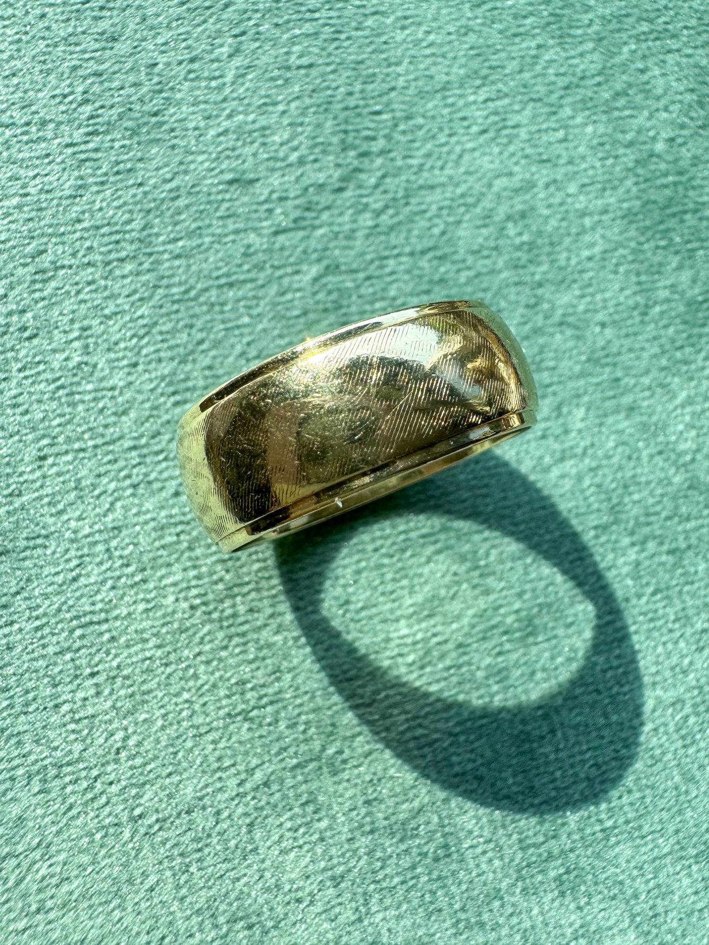 14K Textured Wedding Band