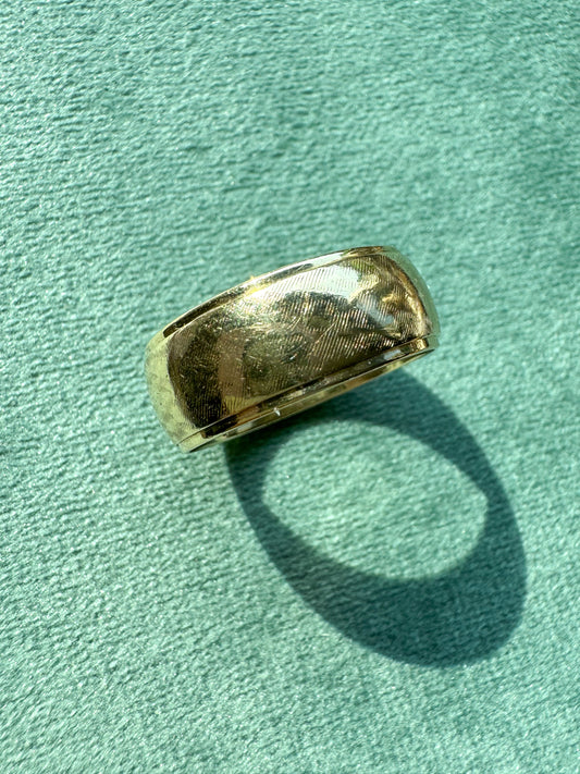 14K Textured Wedding Band